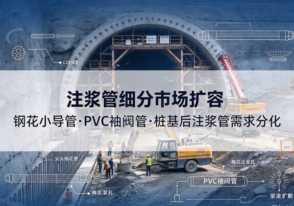 正蓝旗注浆管细分市场扩容，隧道钢花小导管、PVC 袖阀管、桩基后注浆管需求分化